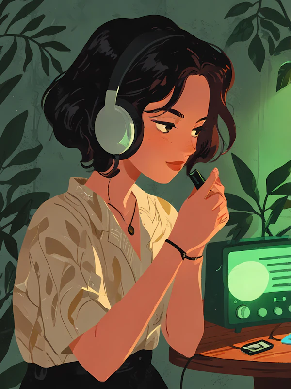 Woman with Headphones