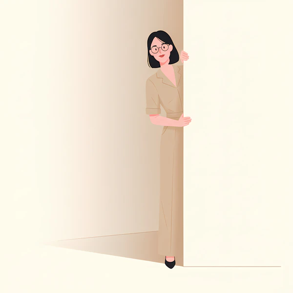 Woman Behind Wall