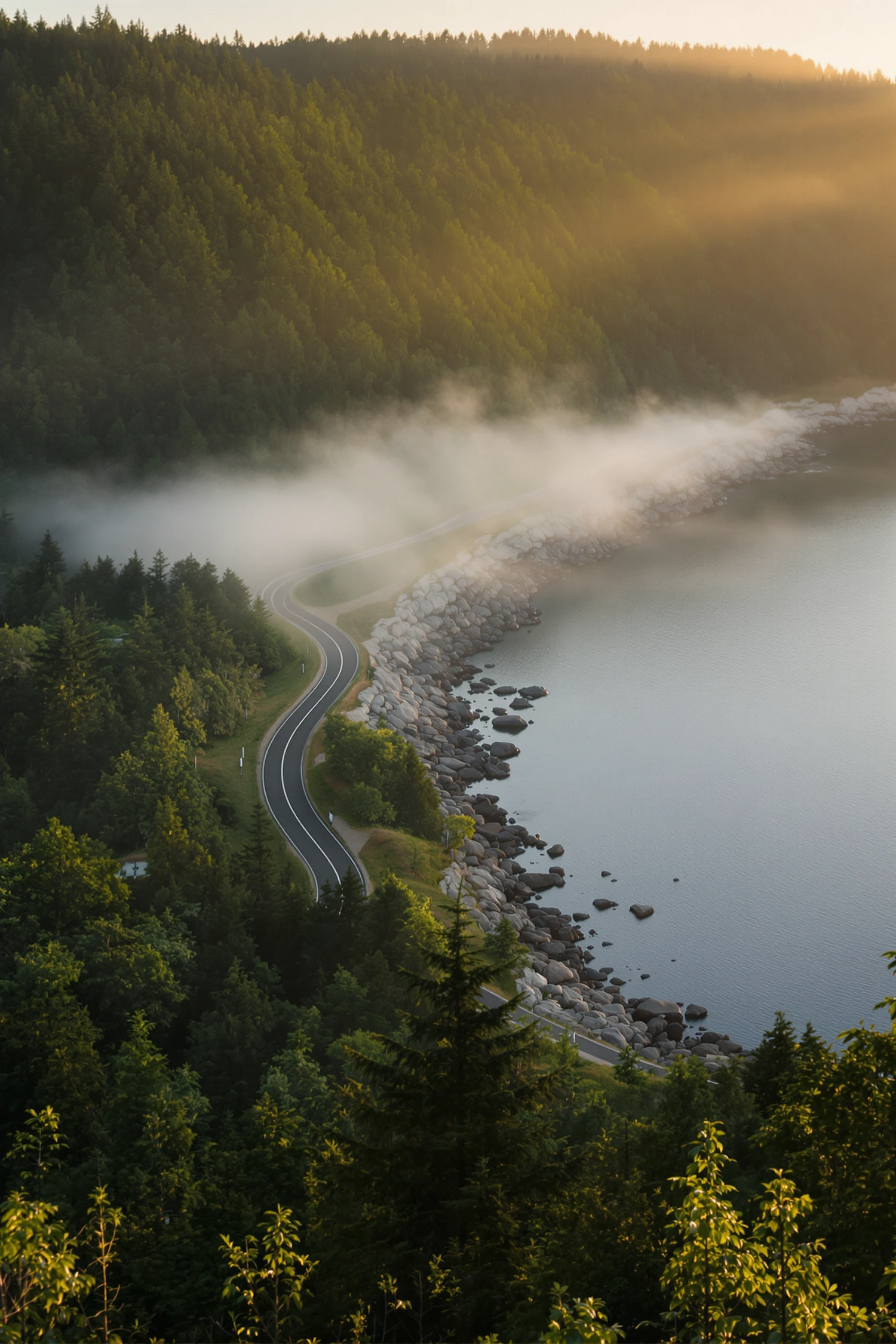 Serene Misty Landscape