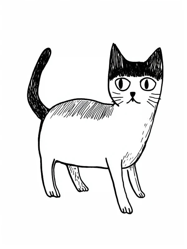 Minimalist Cat Illustration