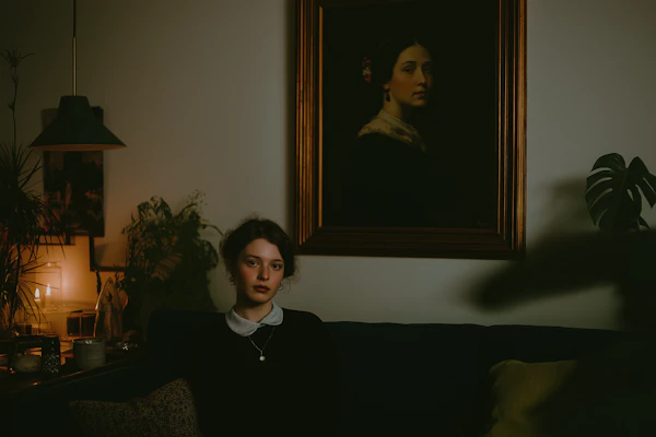 Introspective Woman Scene