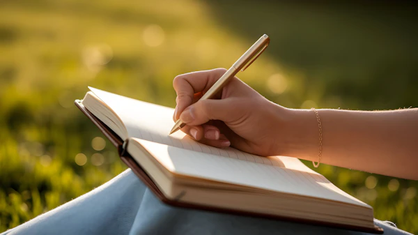 Hand Writing Outdoors