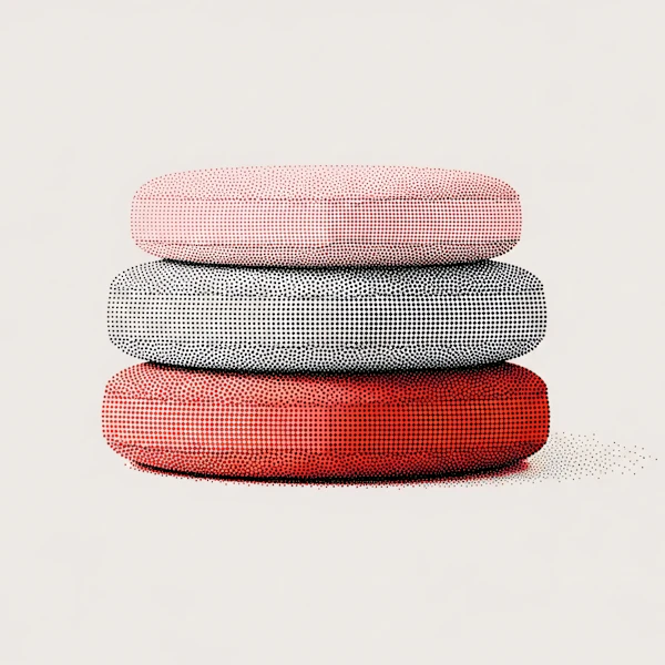 Halftone Cushions Stack