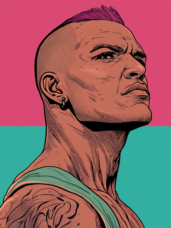 Muscular Man Illustration