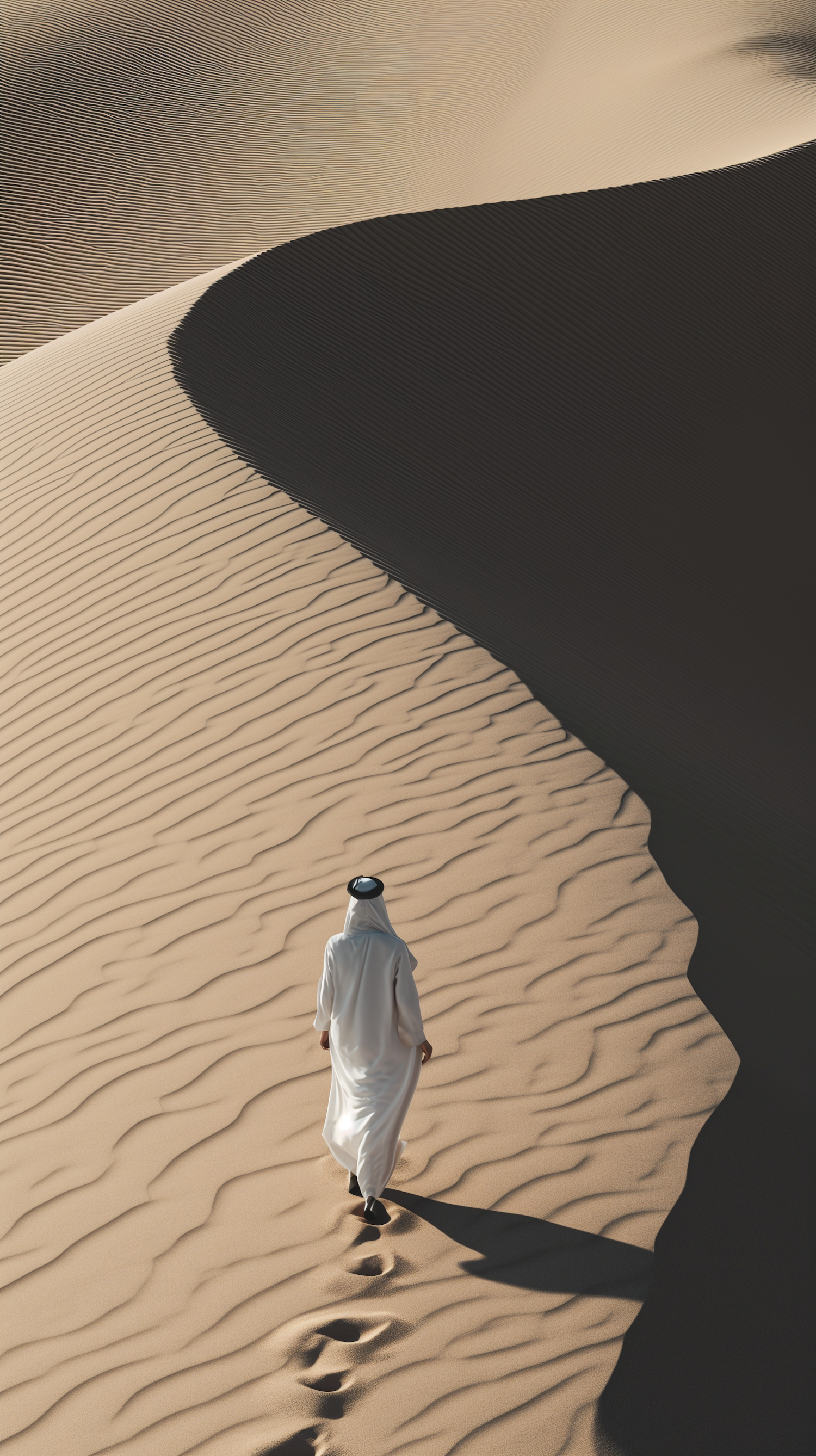 Serene Solitude in the Desert Expanse