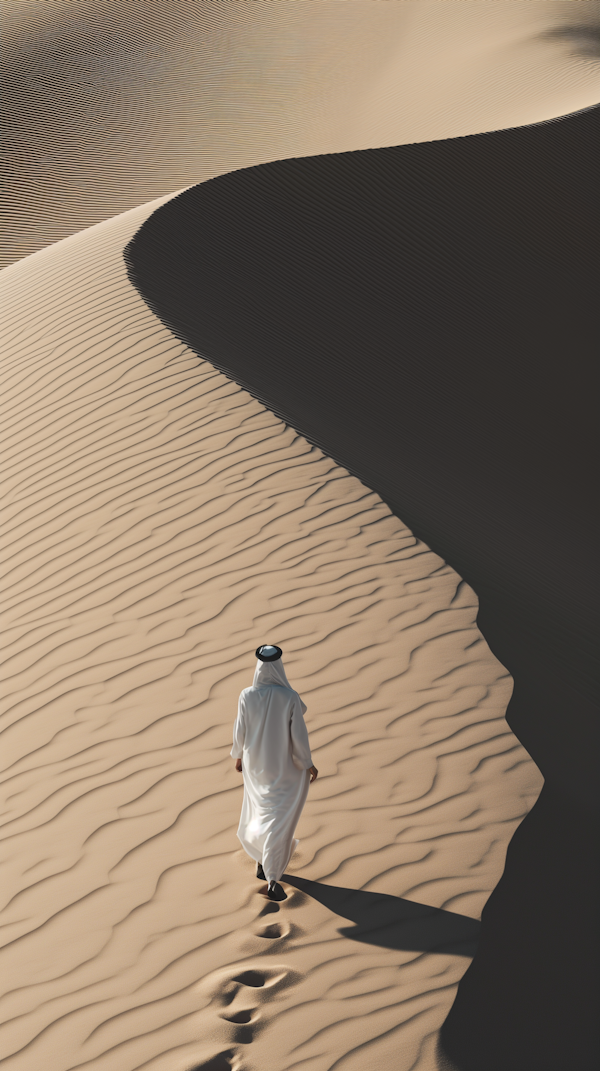 Serene Solitude in the Desert Expanse