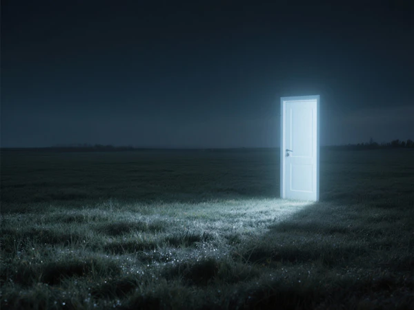 Mystical Glowing Door
