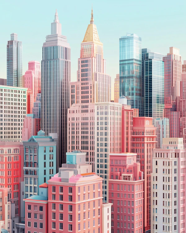 Pastel Cityscape