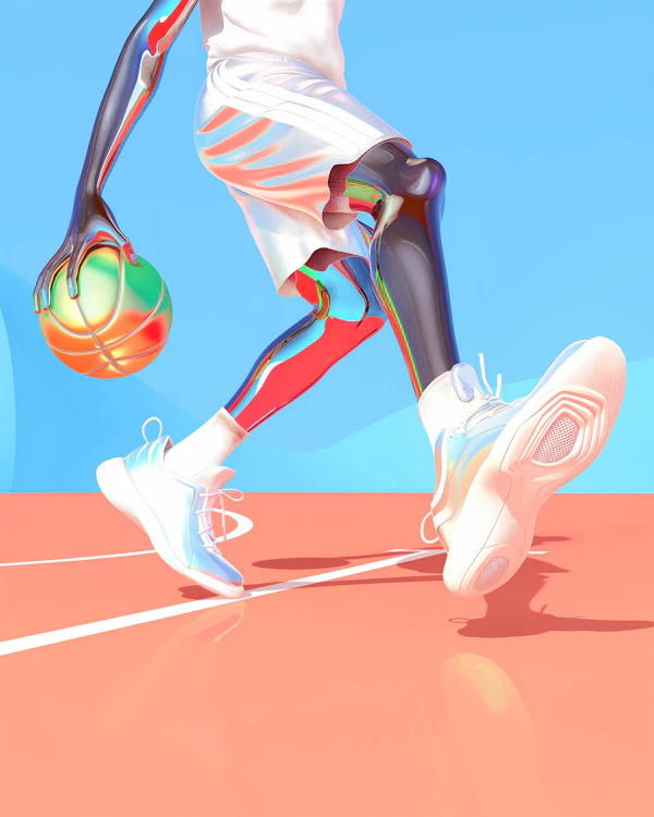 Futuristic Basketball Art