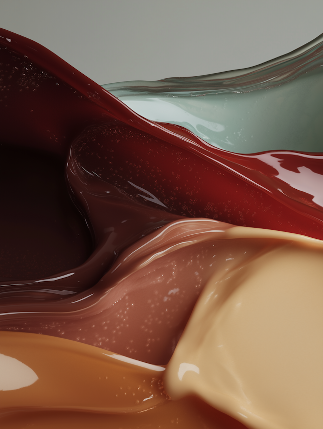 Glossy Liquid Abstract