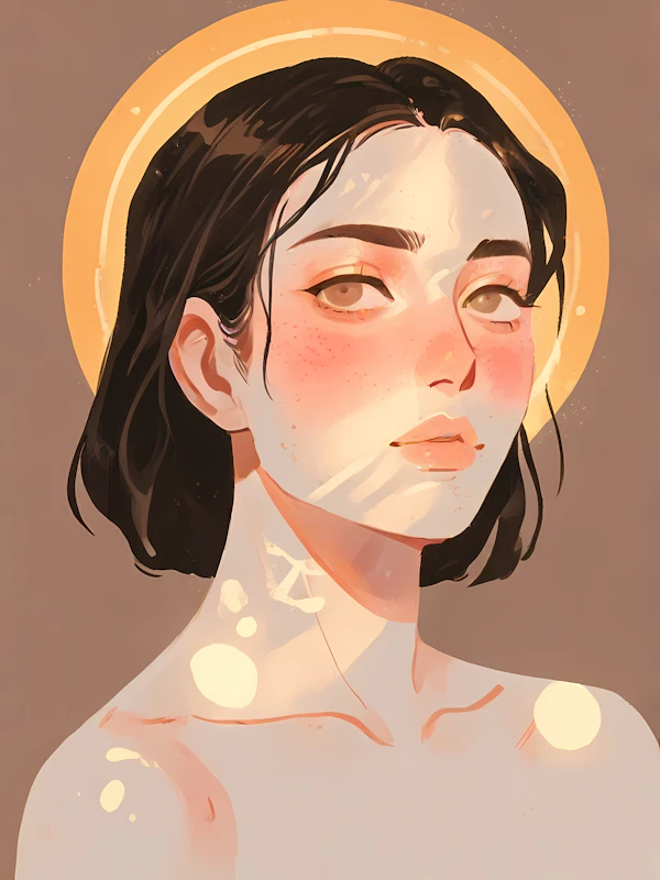 Stylized Portrait with Halo