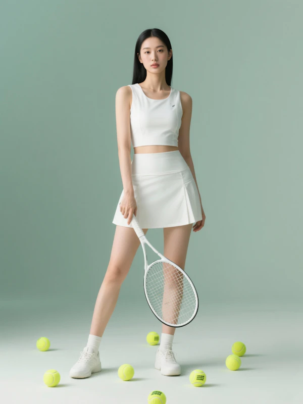 Sporty Tennis Portrait