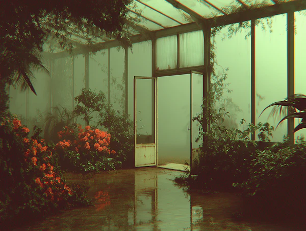 Serene Greenhouse Interior