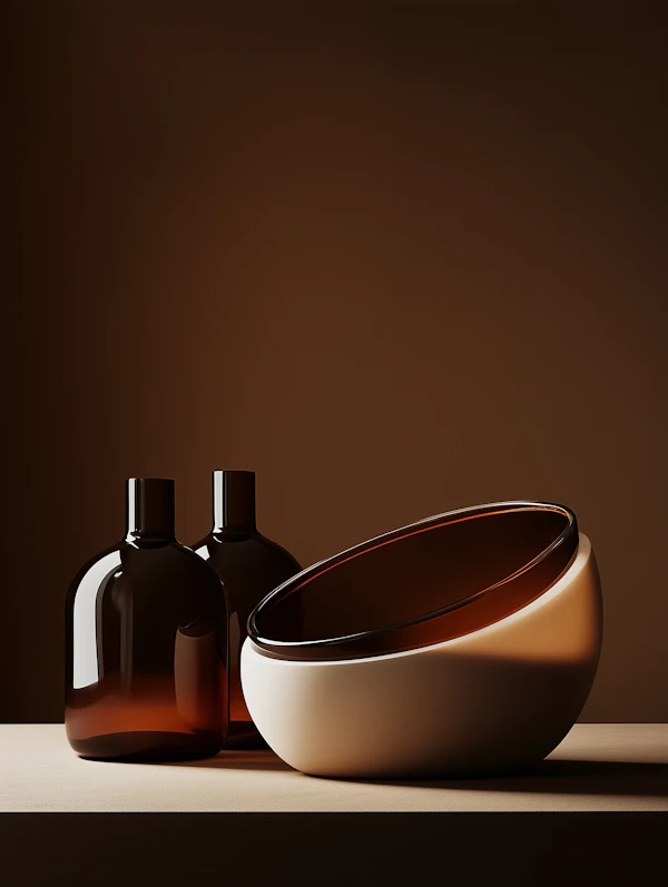 Minimalist Glass and Ceramic Composition