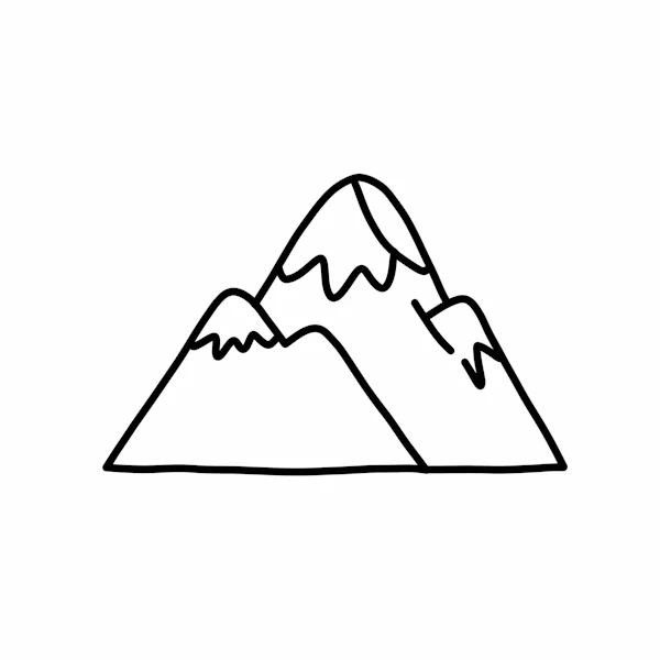 Minimalist Mountain Art