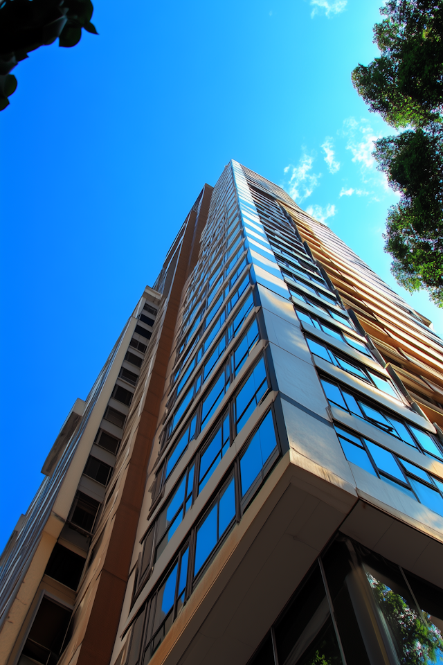 Modern Skyscraper with Reflective Glass