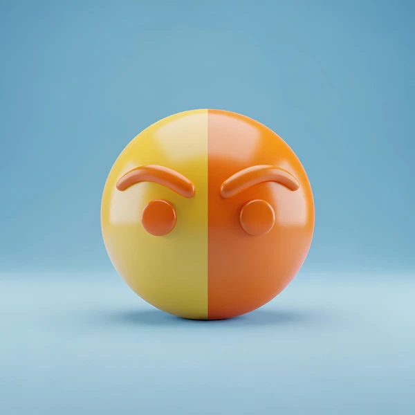 3D Split Color Emoji
