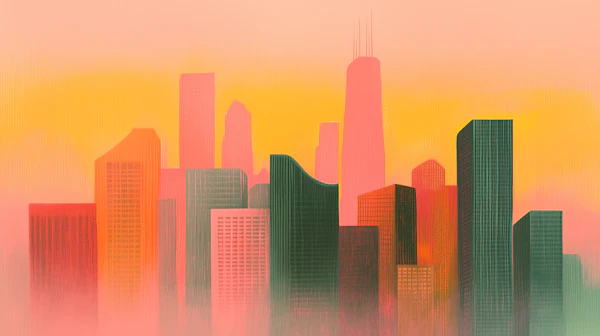 Dreamy City Skyline