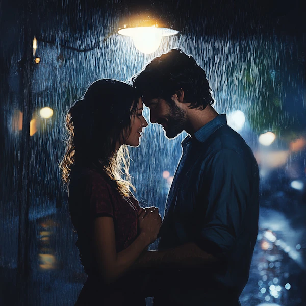 Romantic Rain Scene