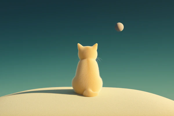 Yellow Cat Contemplation