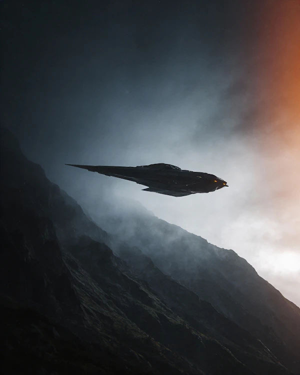 Futuristic Spacecraft Scene