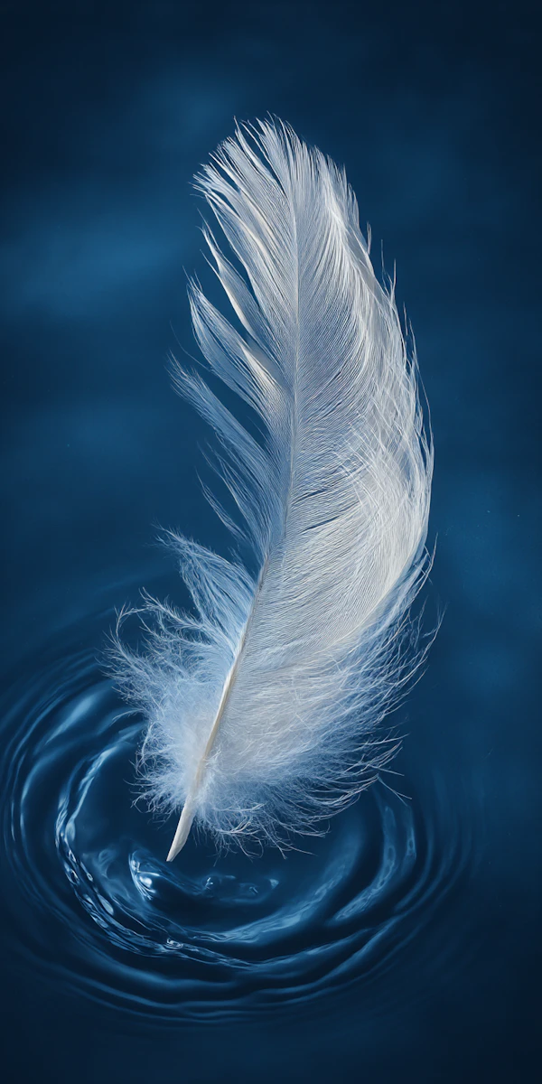 Floating White Feather