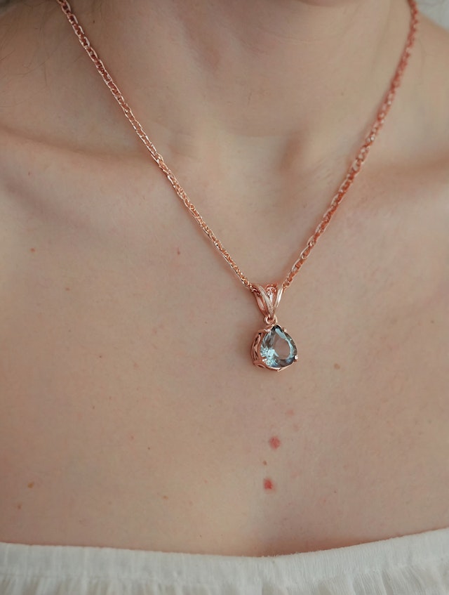 Rose Gold Necklace Close-Up