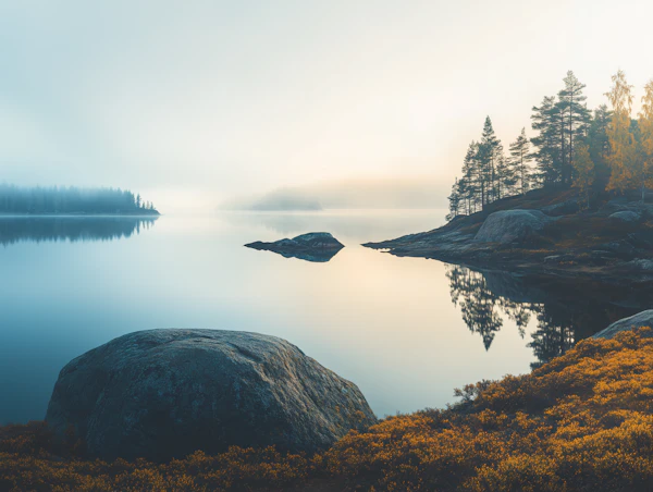 Serene Lakeside Scene