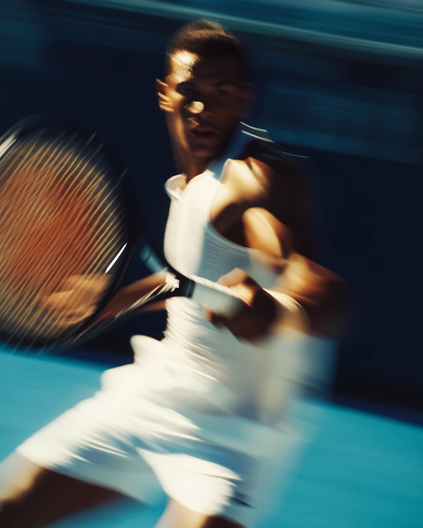 Tennis Player in Action