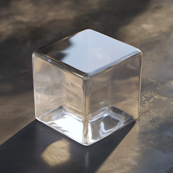 Transparent Glass Cube
