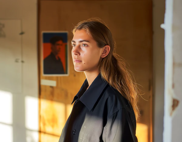 Contemplative Young Woman