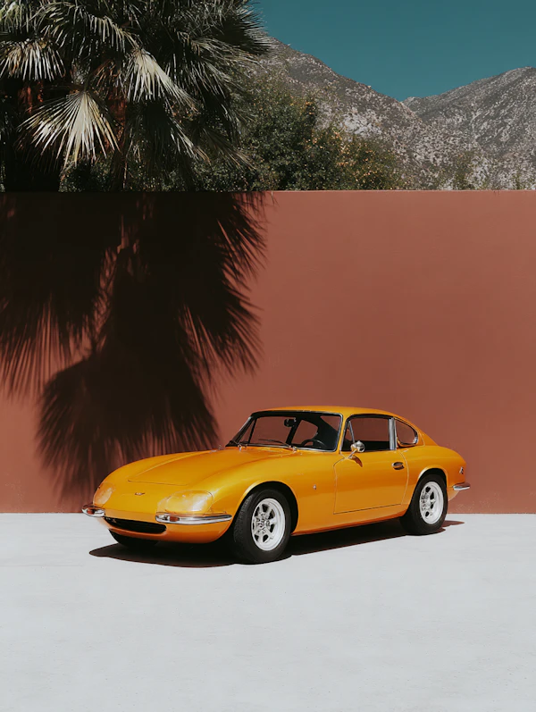 Yellow Classic Sports Car