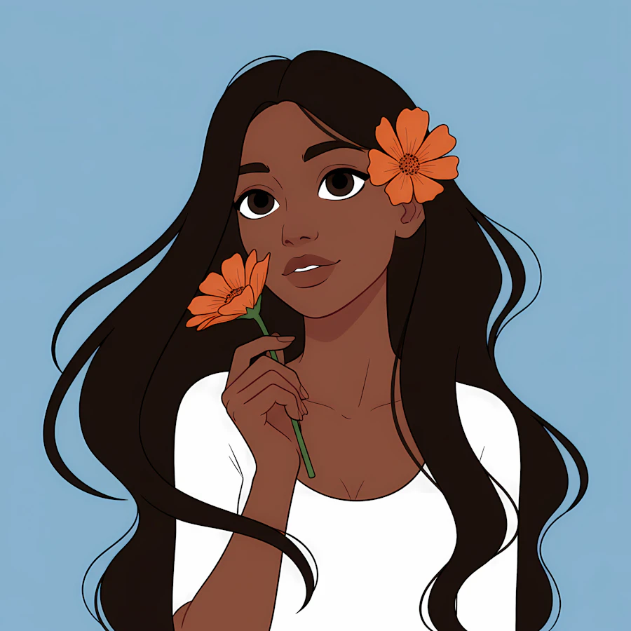 Serene Floral Portrait
