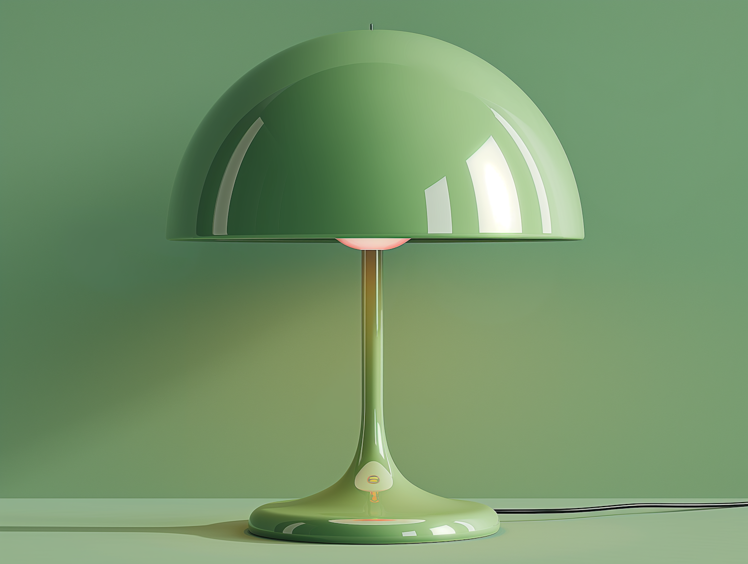 Monochromatic Green Table Lamp