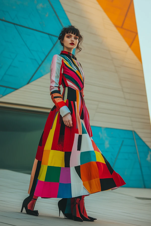 Stylish Woman in Dress