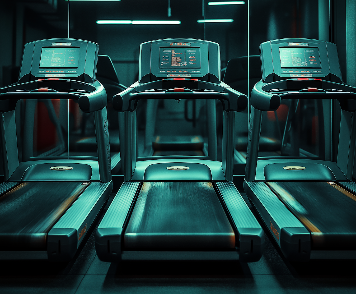 Futuristic Gym Treadmills