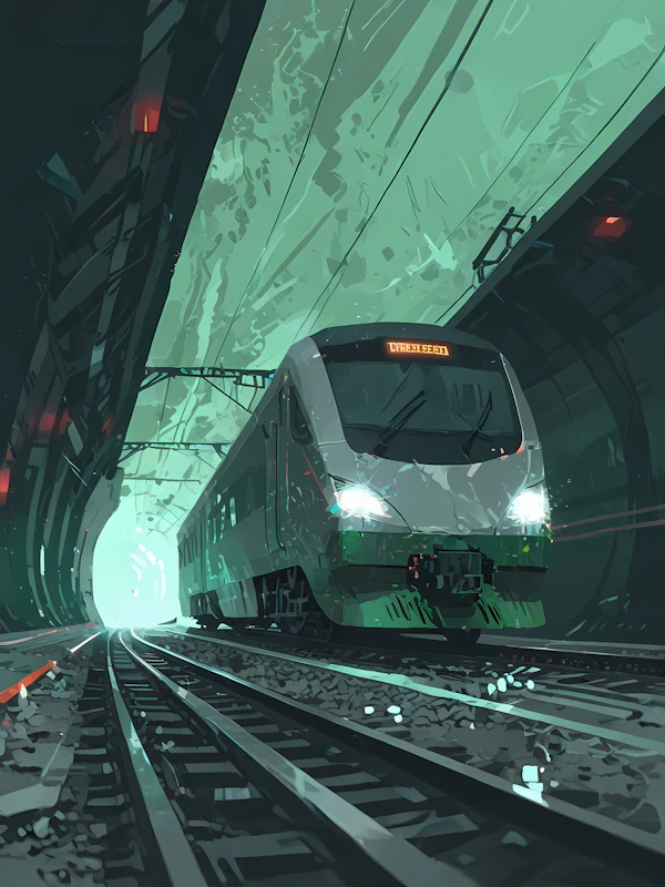 Futuristic Train Tunnel
