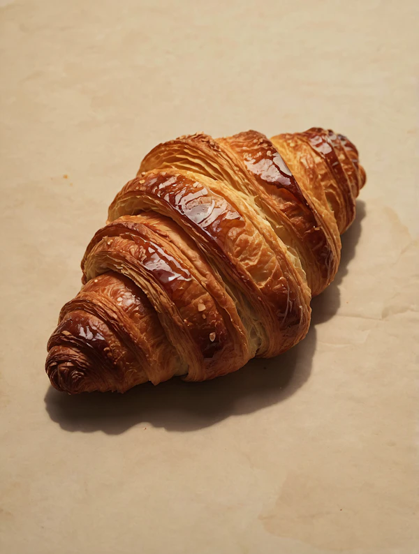 Golden Croissant Closeup