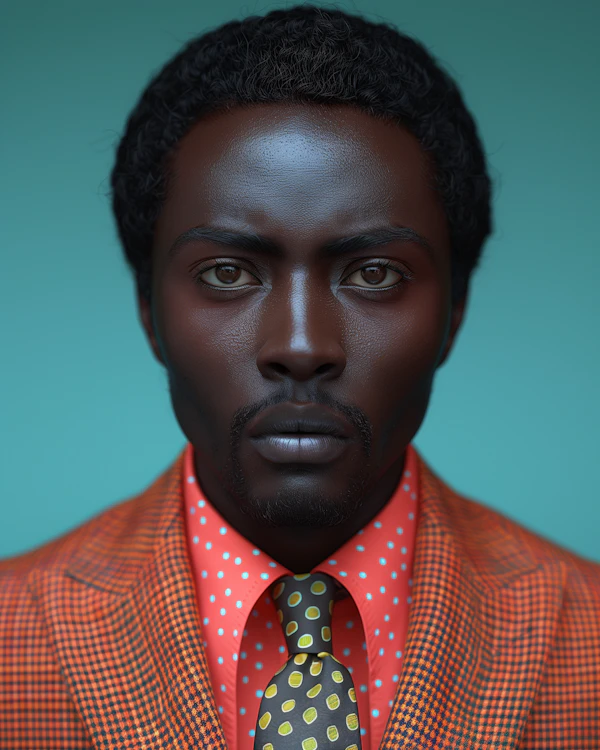 Portrait of a Man in a Colorful Suit