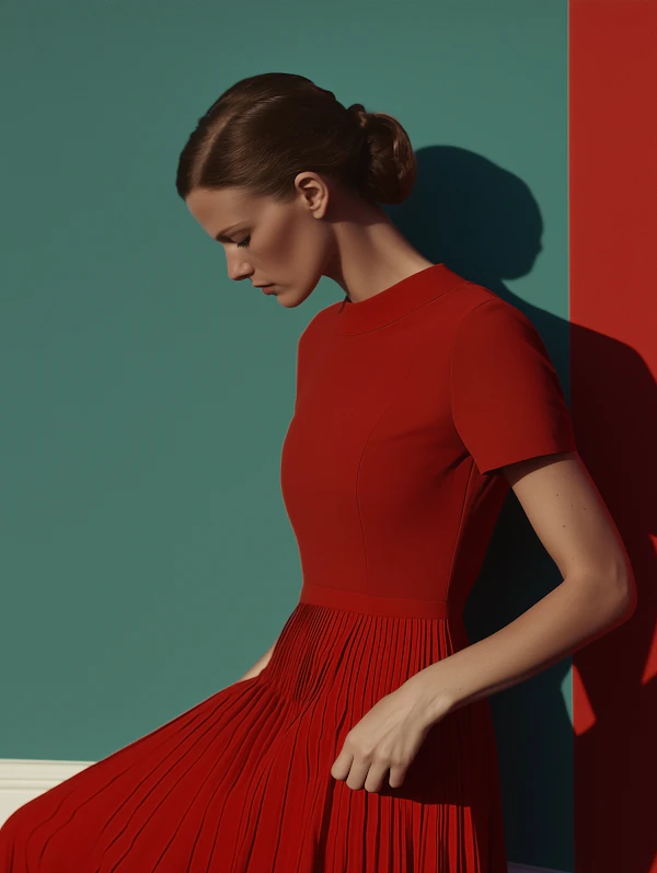 Woman in Red Dress