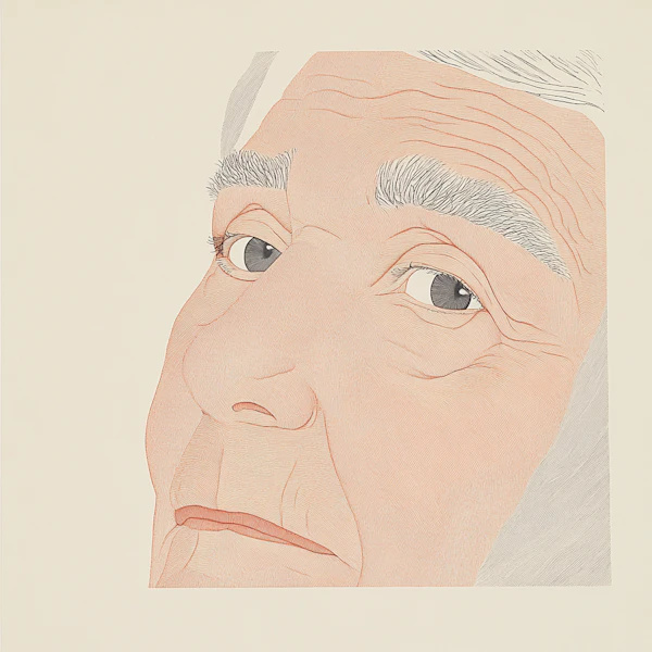 Elderly Face Illustration