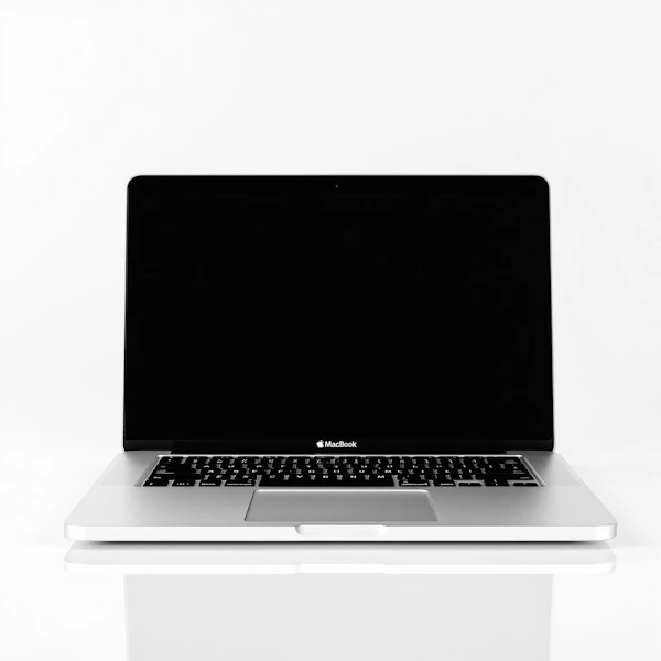 Silver Laptop Display