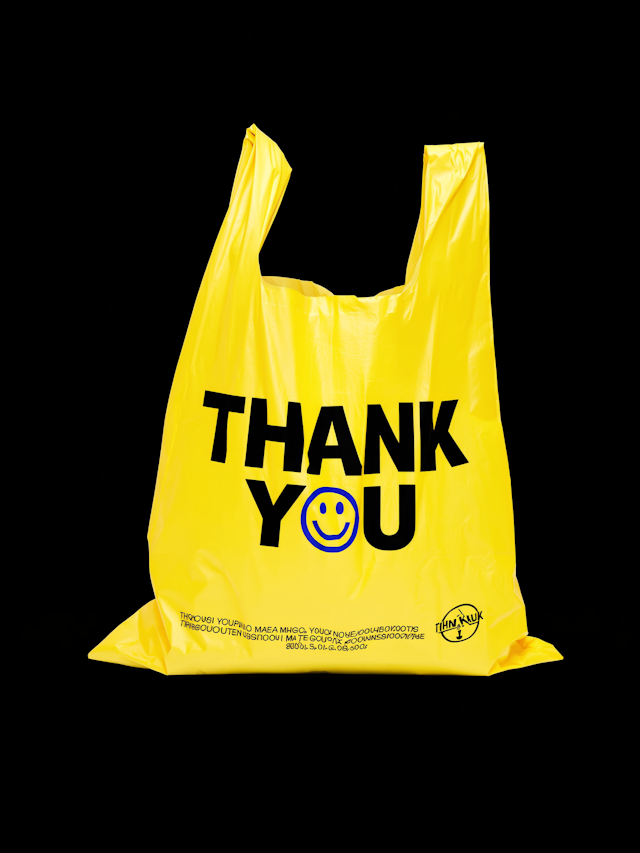 Yellow Thank You Bag