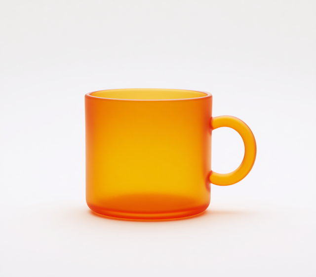 Orange Glass Mug