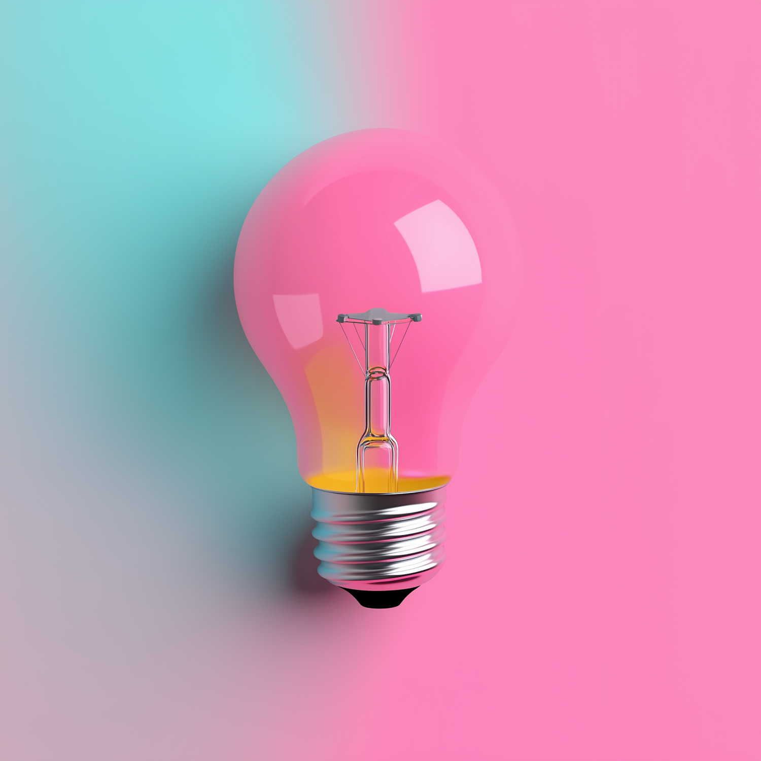 Vibrant Pink Light Bulb