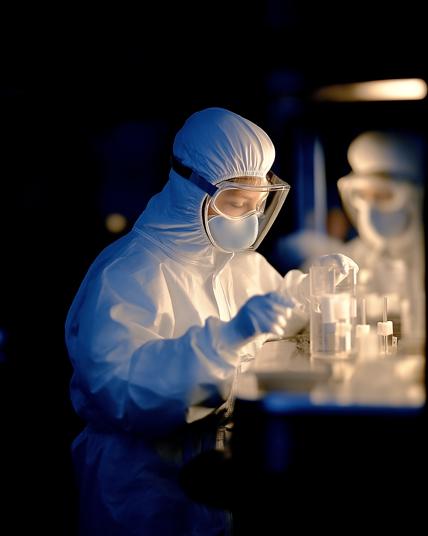 Scientist in Protective Gear