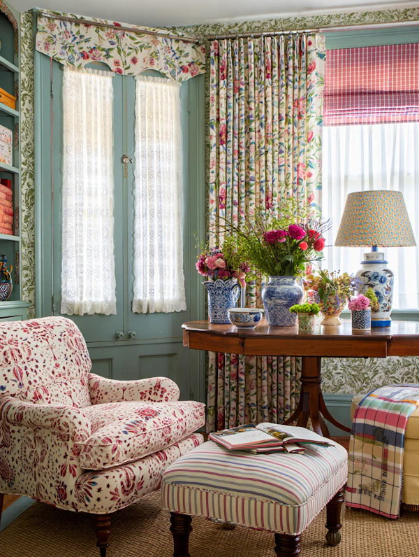 Cozy Floral Sitting Area