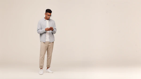 Man Using Smartphone