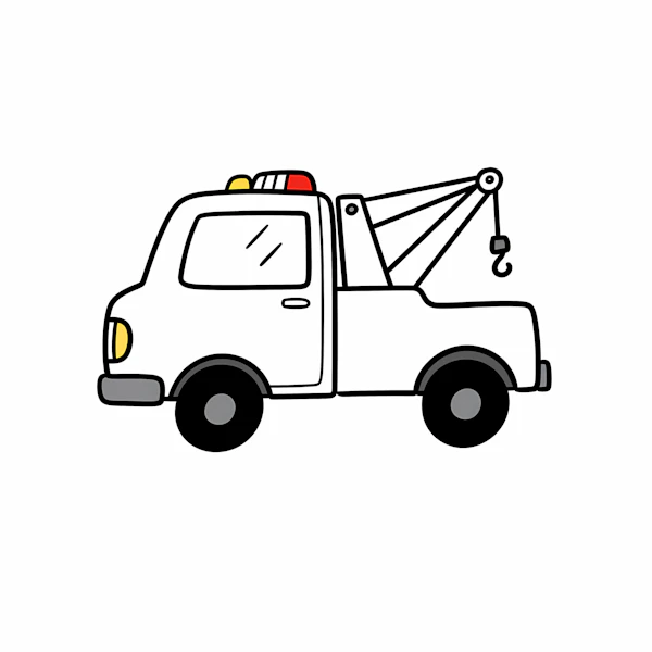 Cartoon Tow Truck