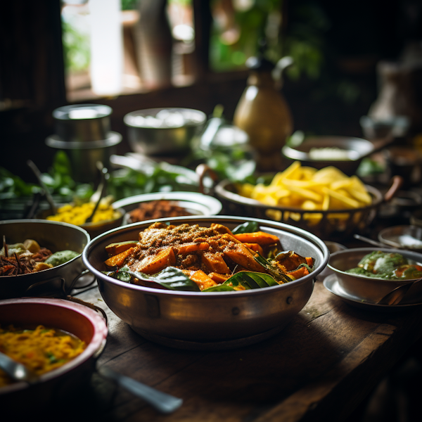 Festive Buffet with Hearty Golden Curry